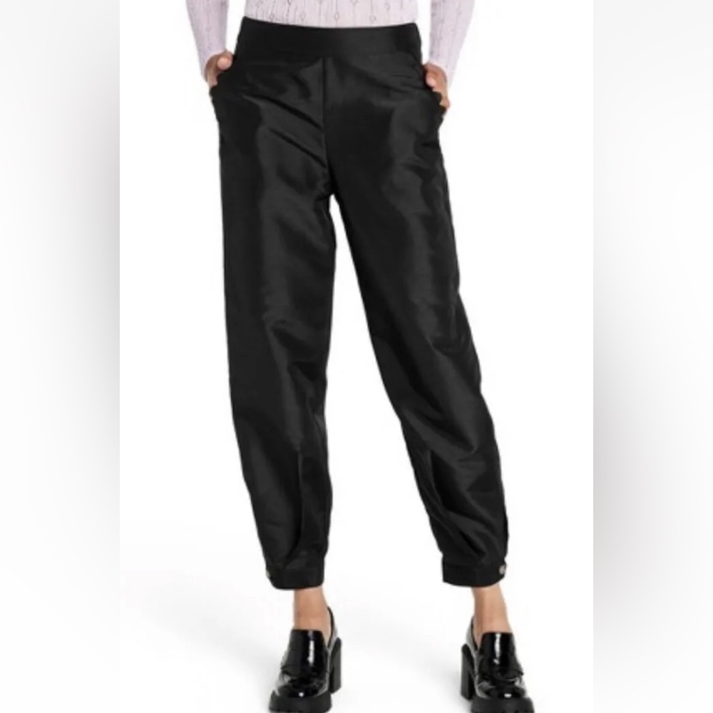 new KIKA VARGAS  x Target womens L Scallop Edge Pocket Tapered PANTS Black NWT
